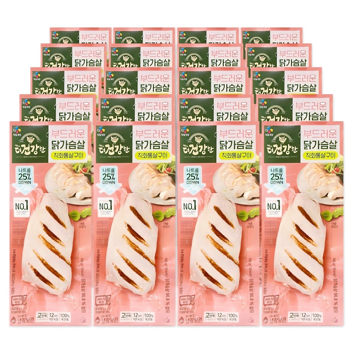 CJ 더 건강한 닭가슴살 직화통살구이, 100g, 20개 37,900원