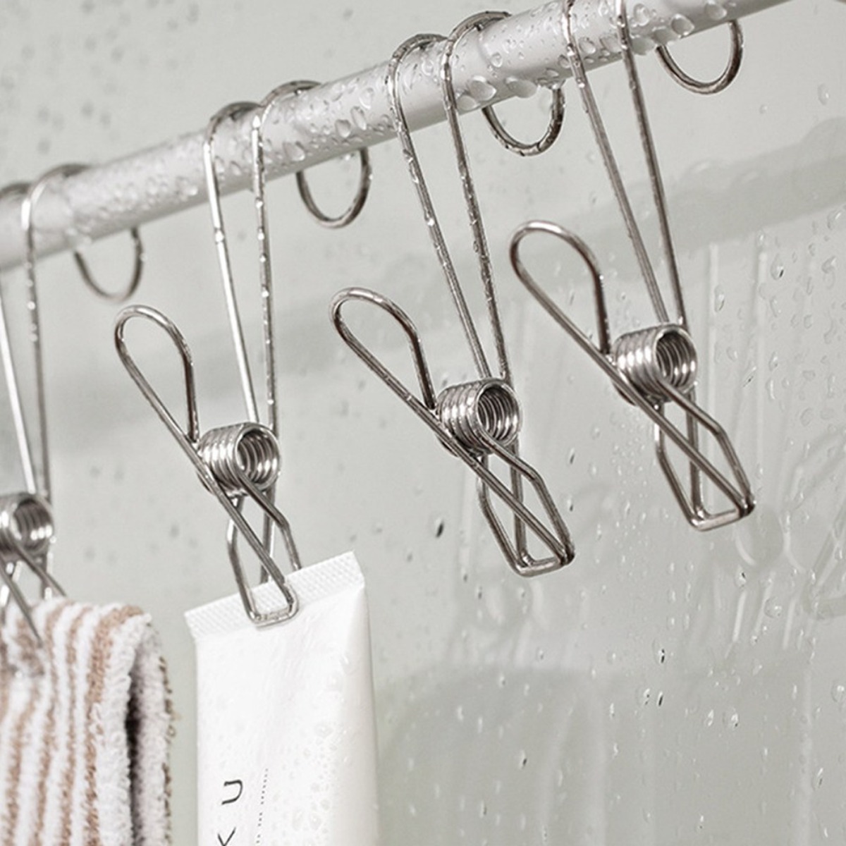리미트 20P 욕실 주방 사무실 다용도 스텐 304 후크 집게, 실버 5,260원