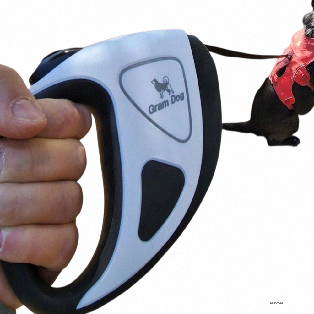 강아지 자동 리드줄 애견 대형견 목줄 개목줄 산책줄, 화이트+블랙, 1개 21,800원