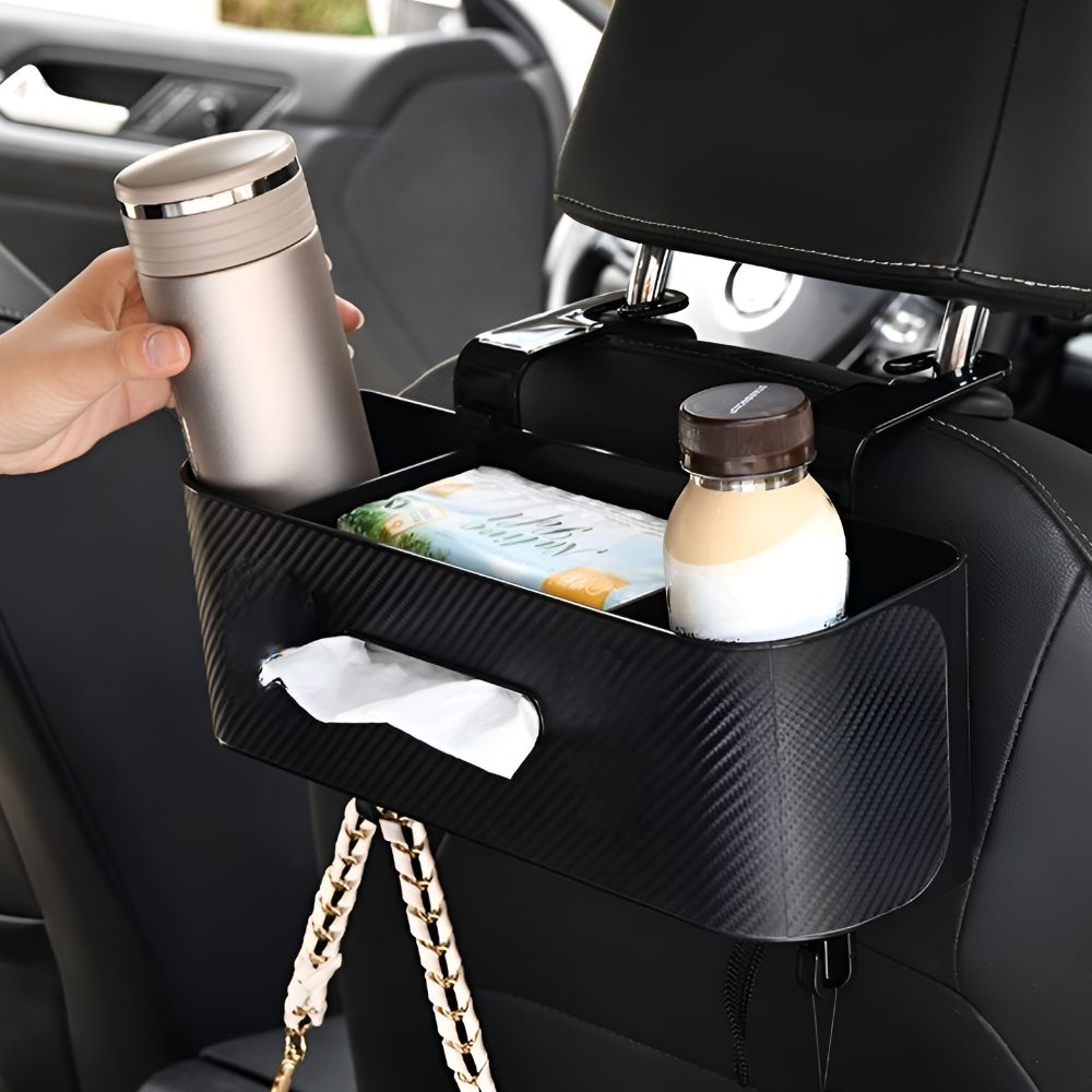 다성 자동차 뒷좌석 수납함 차량용 컵홀더 티슈케이스, 블랙, 1개 11,900원