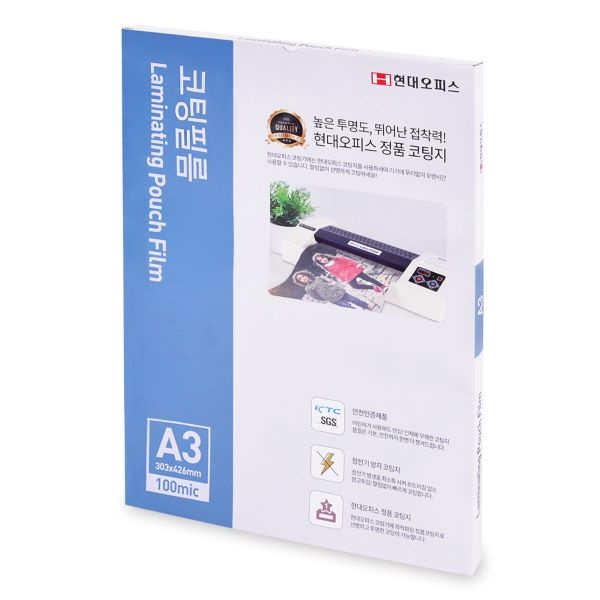 코팅지 [100mic A3/100매 1박스] (303*426mm) 코팅필름 정전기방지 *사이즈확인필수A3*, 1개, 백색 24,000원