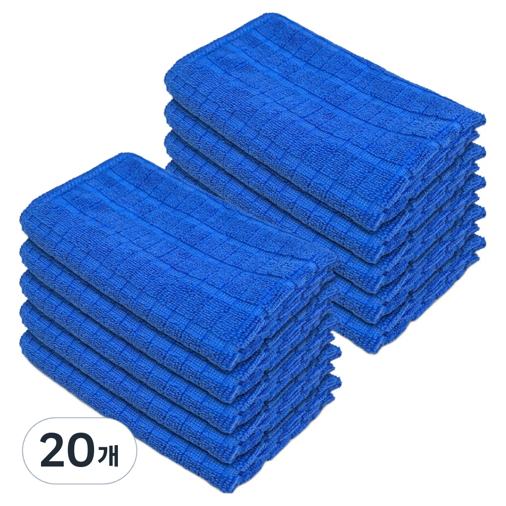 월드크린 고급 바둑 극세사 행주 블루, 20개 14,370원