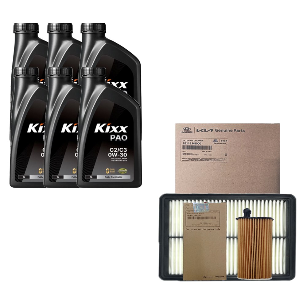 스타리아 3.5 LPG 킥스 PAO 0W30 6L 엔진오일 순정 필터 세트 3N000-N9000 84,600원