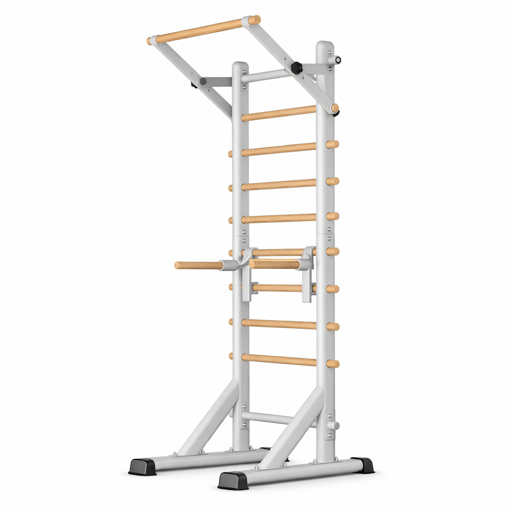 피트앤바디 무타공 슈로스바 스웨디시래더 원목 홈트 스트레칭 풀업바, 화이트, Set.1 [본체+풀업바+싯업바] 288,000원