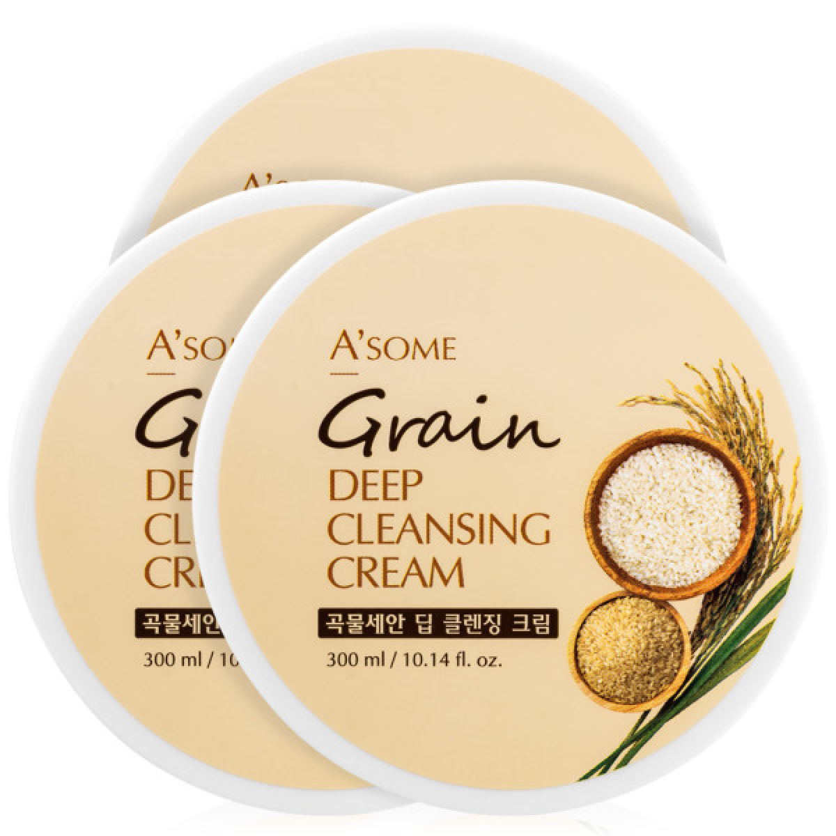 곡물세안 딥 클렌징크림 대용량 폼클렌징 300ml 3개 25,600원