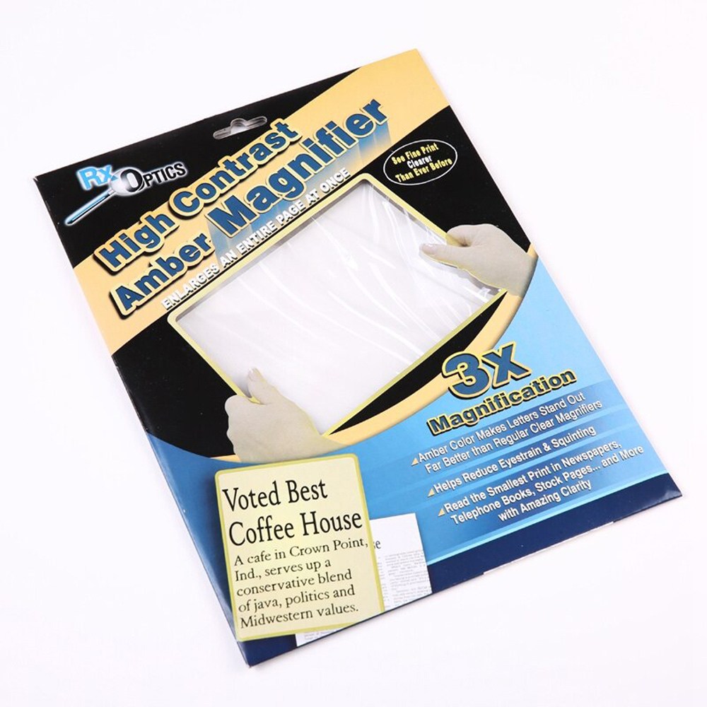 주식회사 아로 3배율 대형 평면 돋보기 A4용지 크기 독서 책 신문 관찰 4,500원
