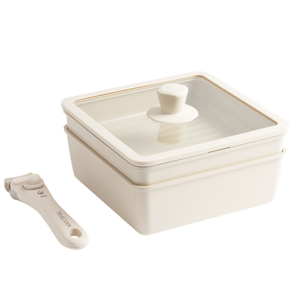 트루쿡 인덕션 세라믹 사각 후라이팬 멀티핸들 냄비 5P 세트 69,000원