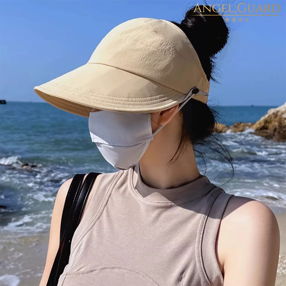 엔젤가드 1+1 마스크걸이 썬캡 벙거지모자 여성 여자 골프 여름 바캉스 버킷햇 보닛 돌돌이 방수 9,900원