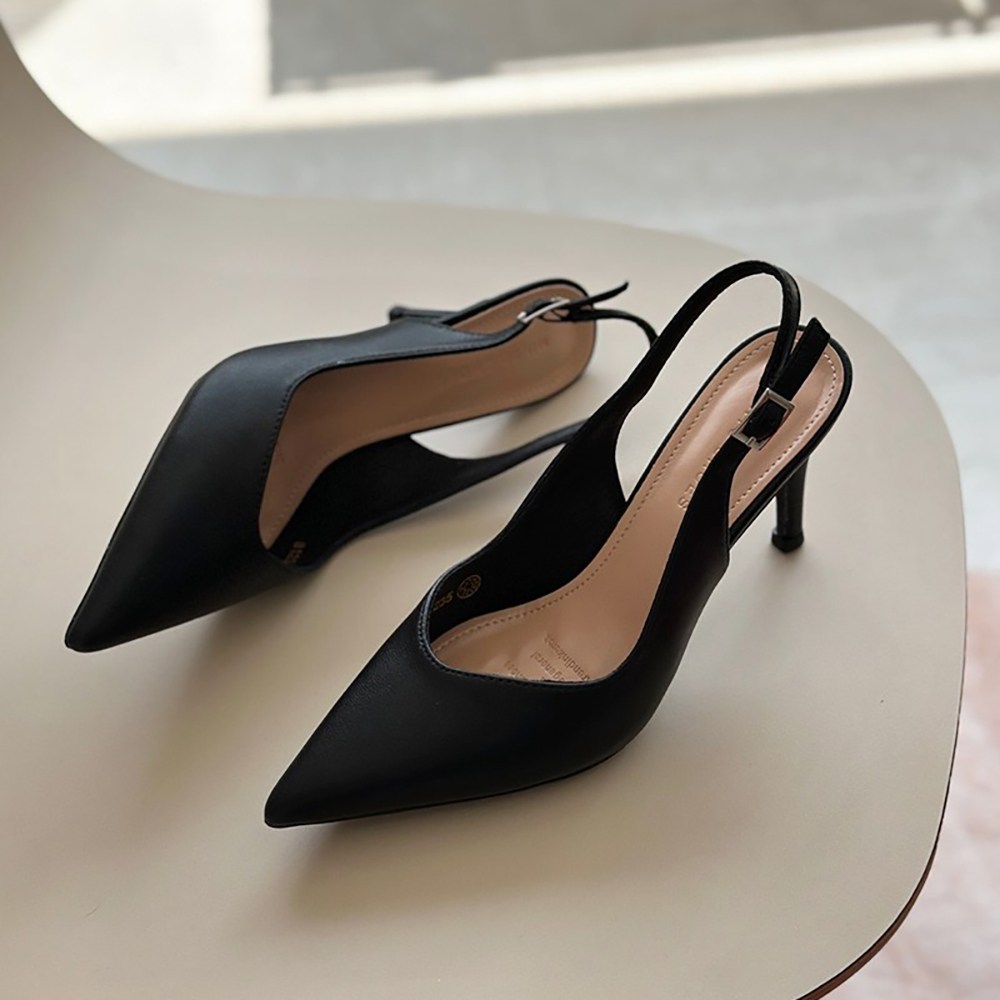 슈리오 여성 소가죽 심플 슬링백 하이힐 구두 9cm 52,900원