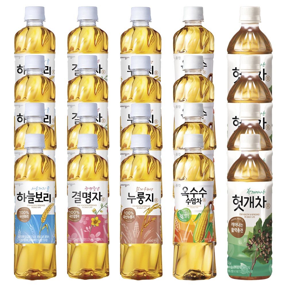 웅진 하늘보리 누룽지차 옥수수수염차 결명자차 헛개차  500ml 각4개씩 20페트 차음료 15,890원