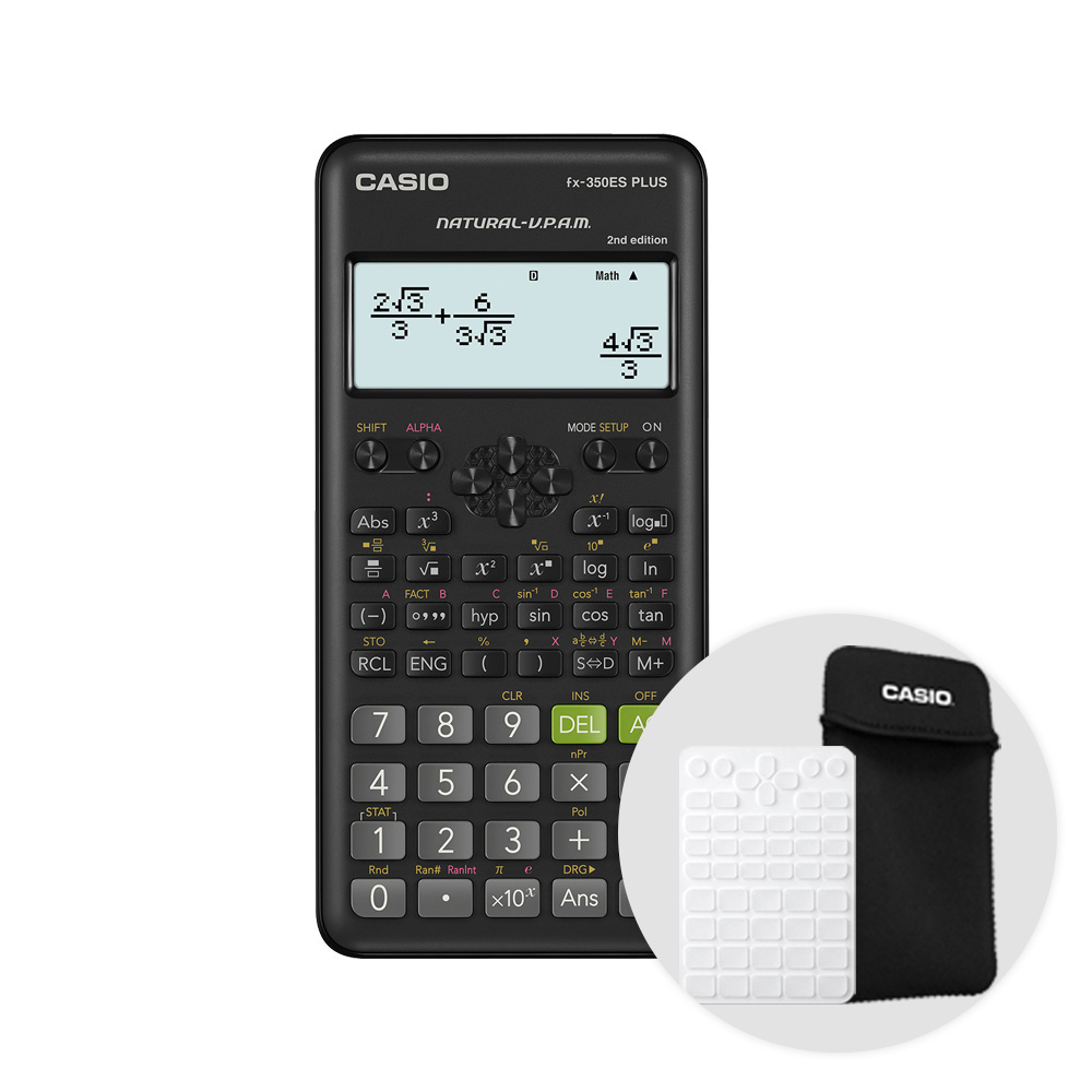 카시오 공학용계산기 FX-350ES PLUS 2 + 전용 키스킨+전용 파우치, 단품 28,000원