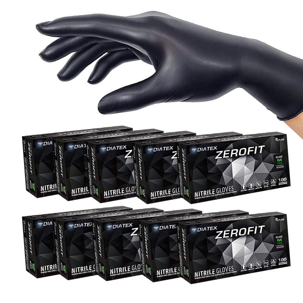 다이아텍스 제로핏 식품용 니트릴장갑 100매 X 10BOX 검정 질긴 요리 주방 셰프 고무, 10개, M, 블랙 58,500원