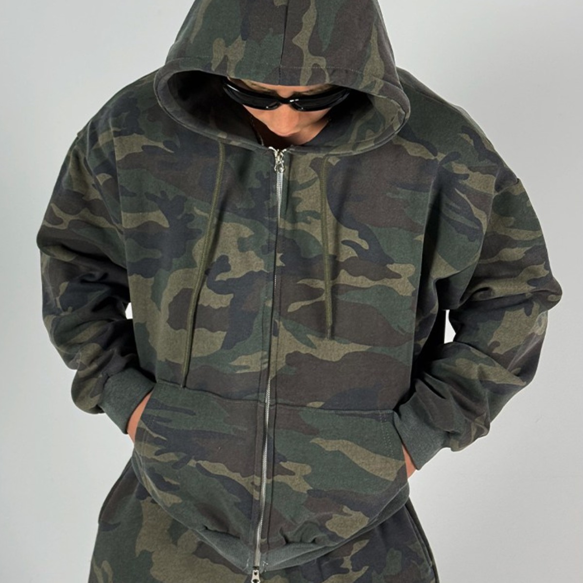 키베 카모 기모 후드 투웨이 집업 남자아우터 오버핏 밀리터리 빅사이즈 도프룸 59,670원