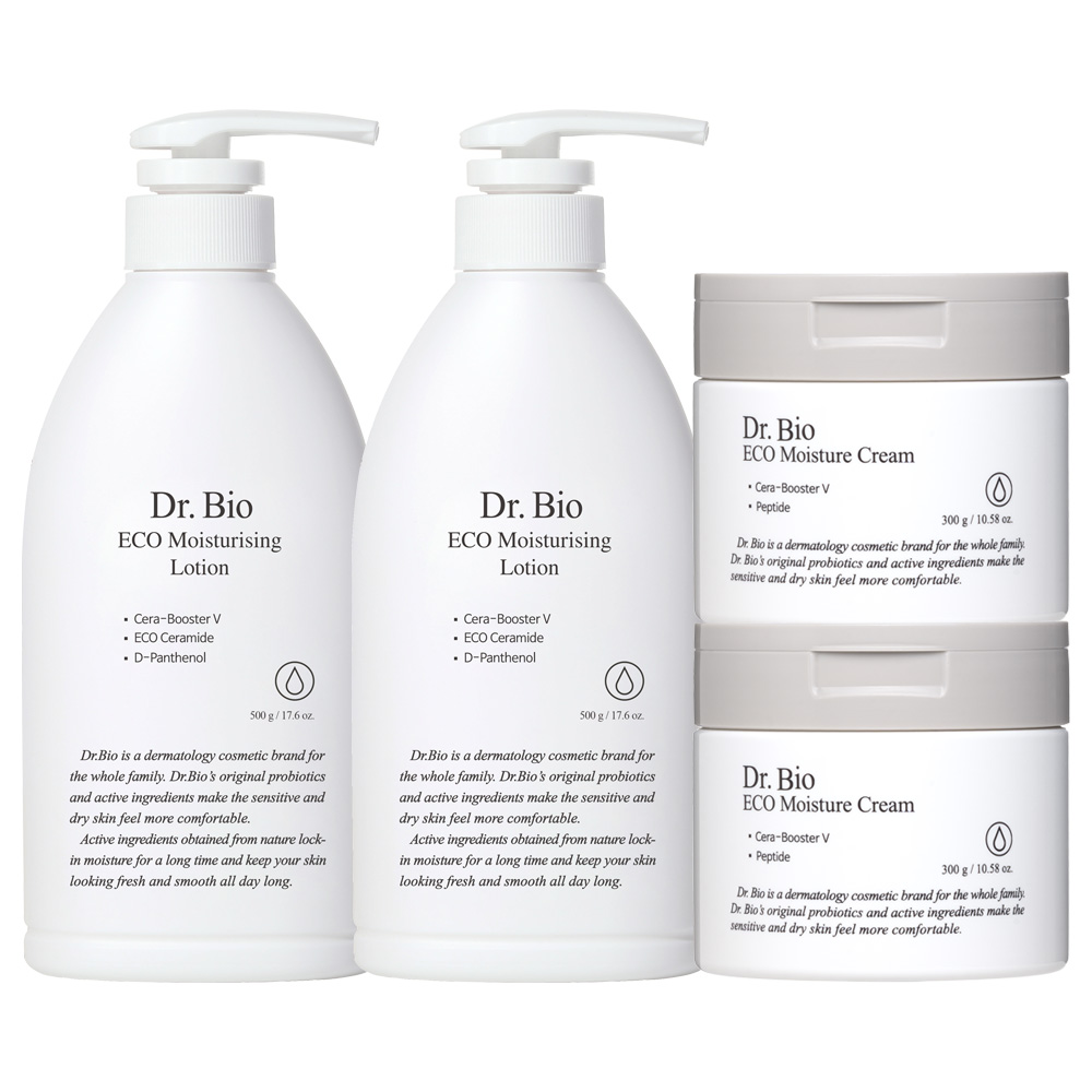 [2+2] 닥터바이오 페이스 앤 바디 로션&크림 아기 보습 세트 ( 에코로션 500g + 에코 크림 300g), 1개 74,000원