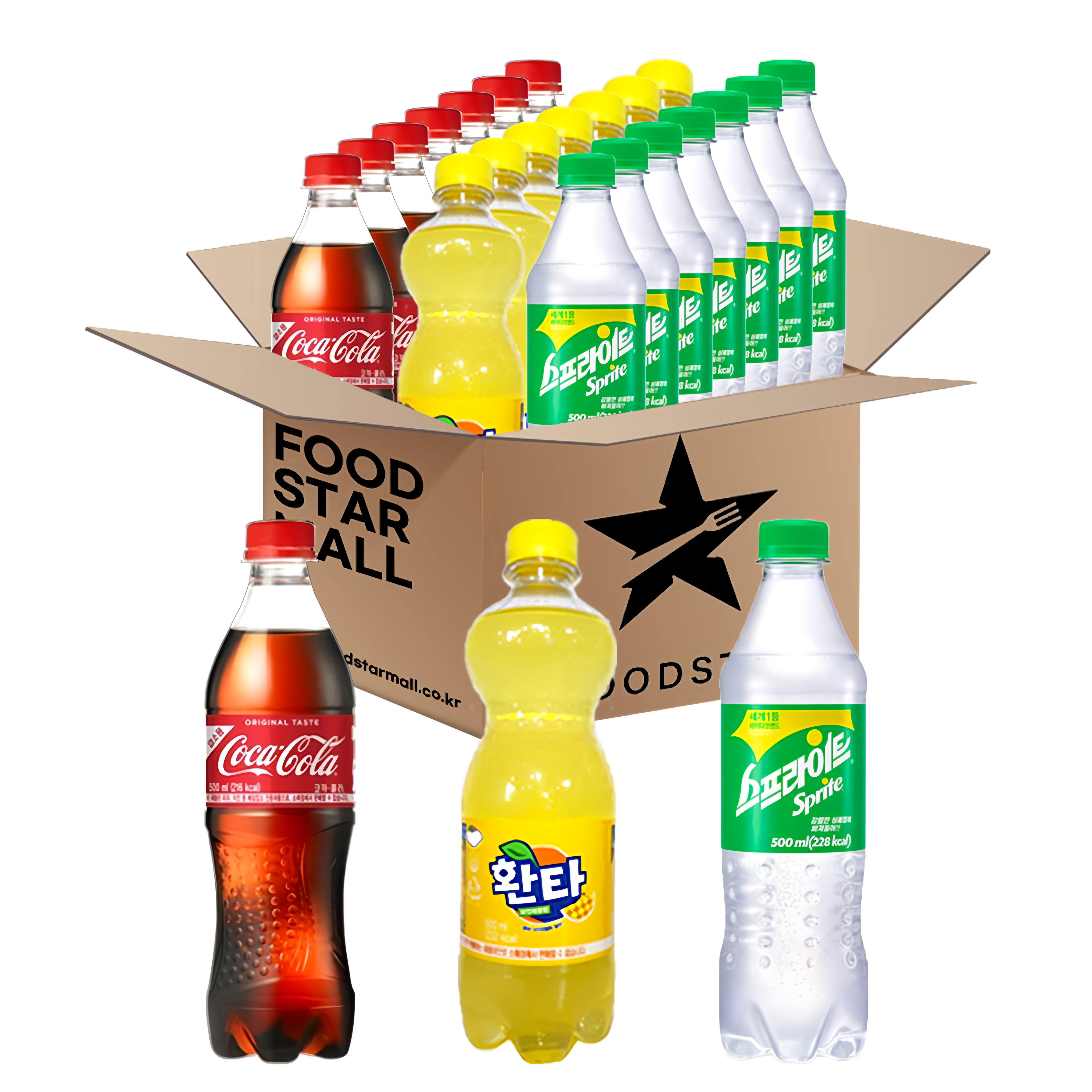 [푸드스타] 코카콜라 스프라이트 환타 파인 500ml 각 8입 총 24입 33,500원