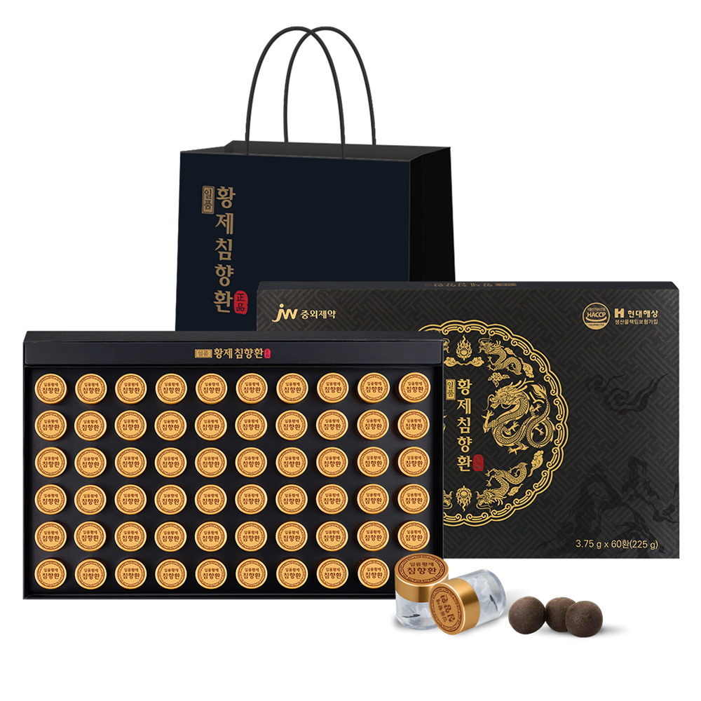 JW중외제약 일품 황제 침향환 건강환 60p + 쇼핑백, 225g, 1세트 56,000원