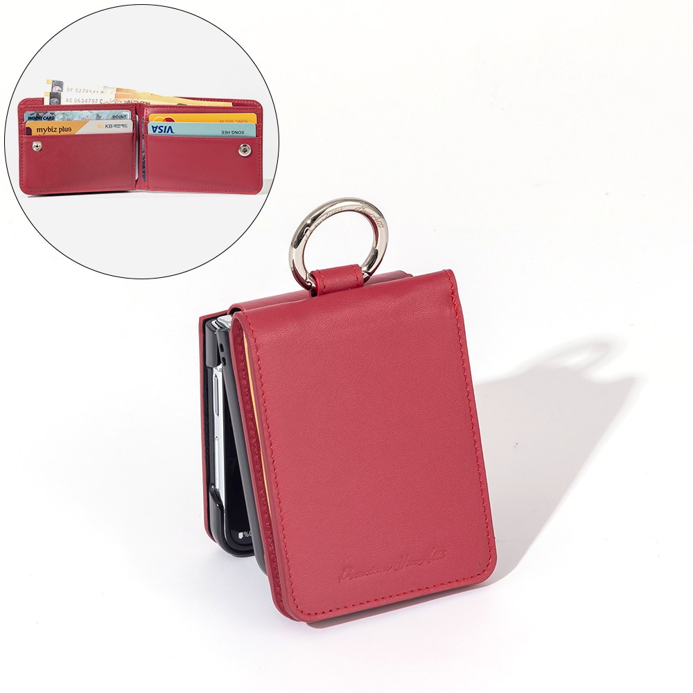 본아띠 다빈치 천연소가죽 비비지 지갑형 갤럭시 Z플립6 F741N 전용 케이스 57,500원