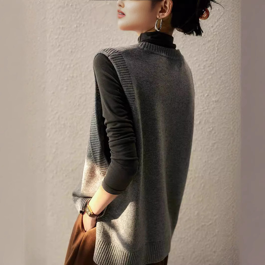 KDNC 여성용 루즈핏 니트 조끼 18,900원