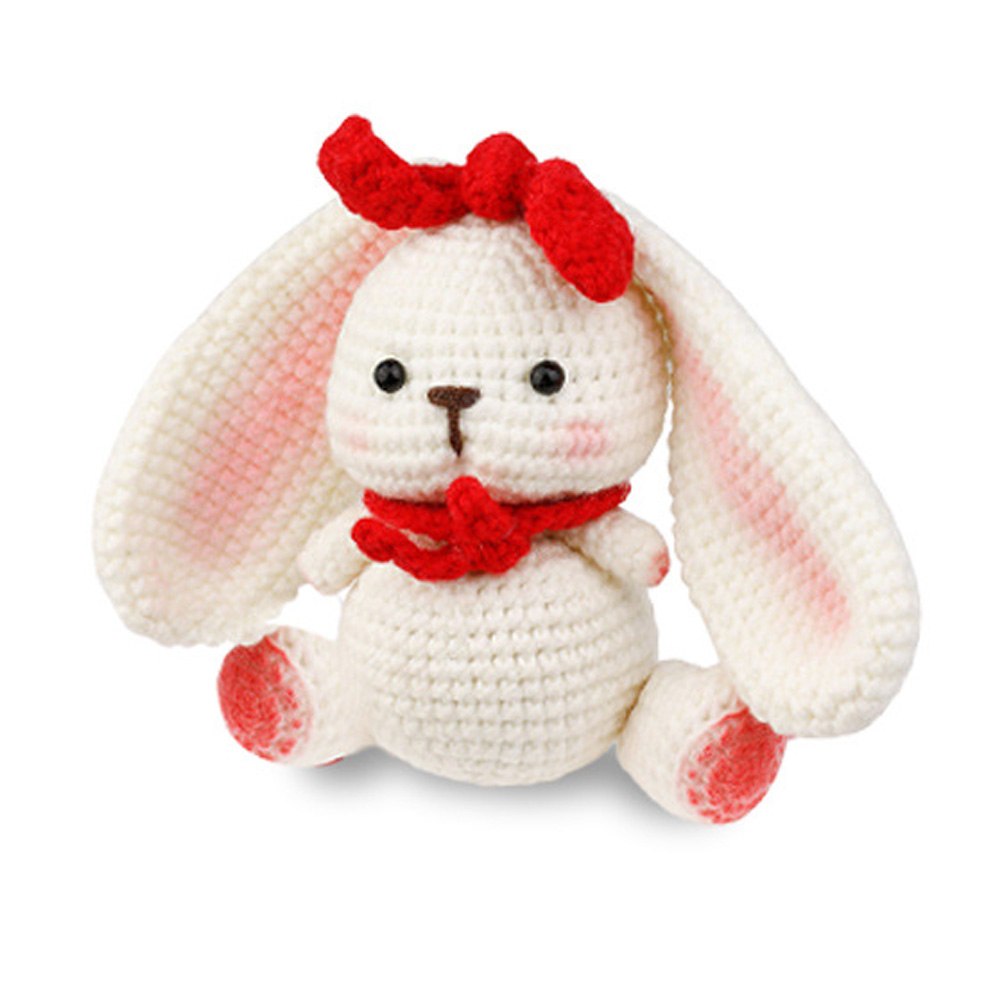 DIY 코바늘인형뜨기 손뜨개인형 패키지 올인원키트, 15 토끼 (리본), 1세트 12,900원