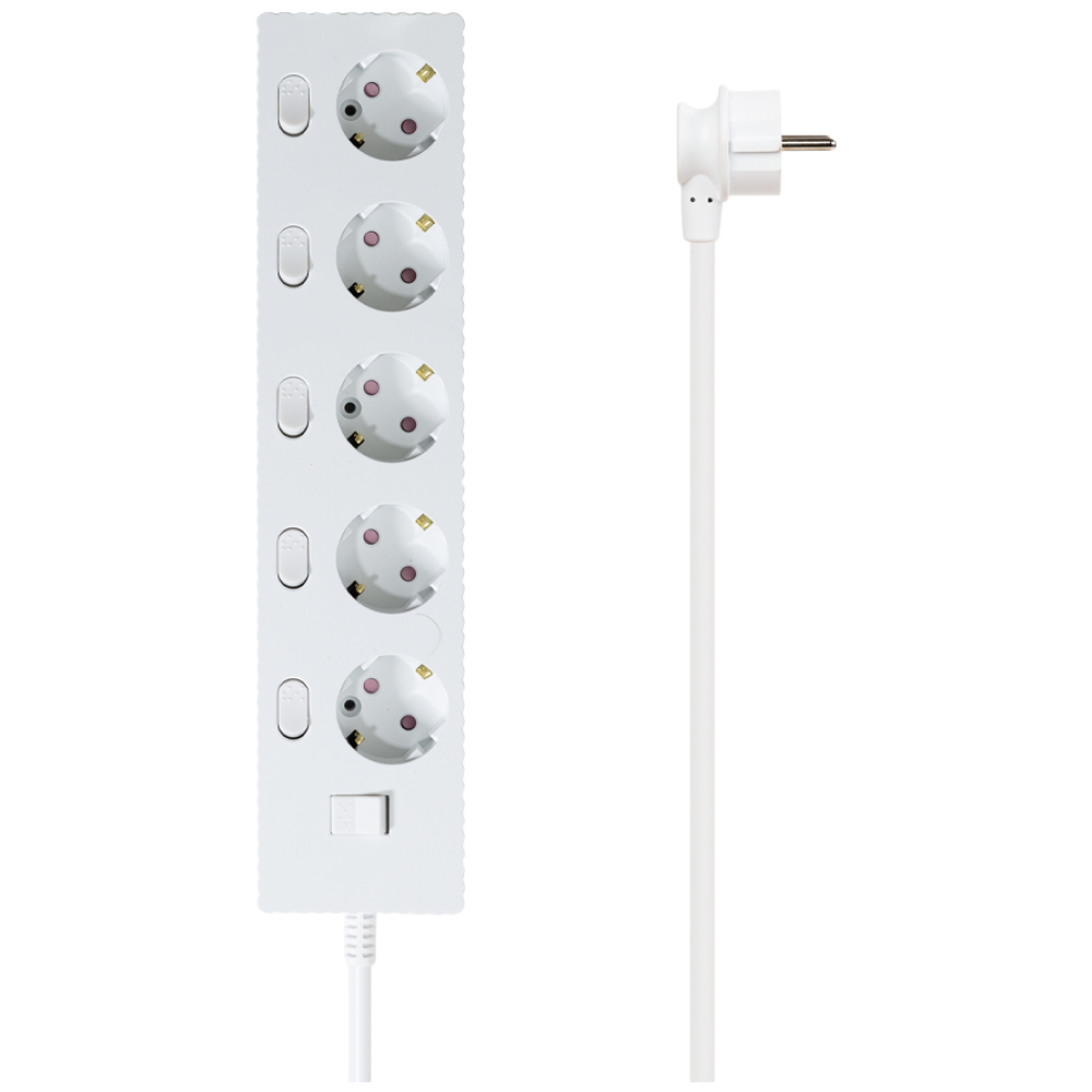 파워존 자동소화 4000W 고용량 웨이브 개별스위치 과부하차단 5구 멀티탭 50cm 1.5m 3m 5m 7m, 1개 36,400원