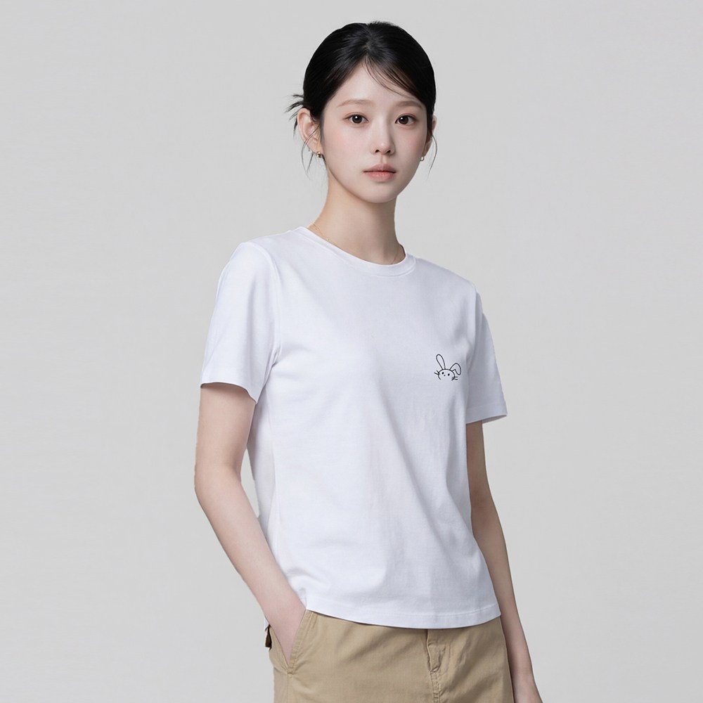 엠제이스타 레빗 베이직 반팔티 토끼 나염 반팔 티셔츠 12,900원