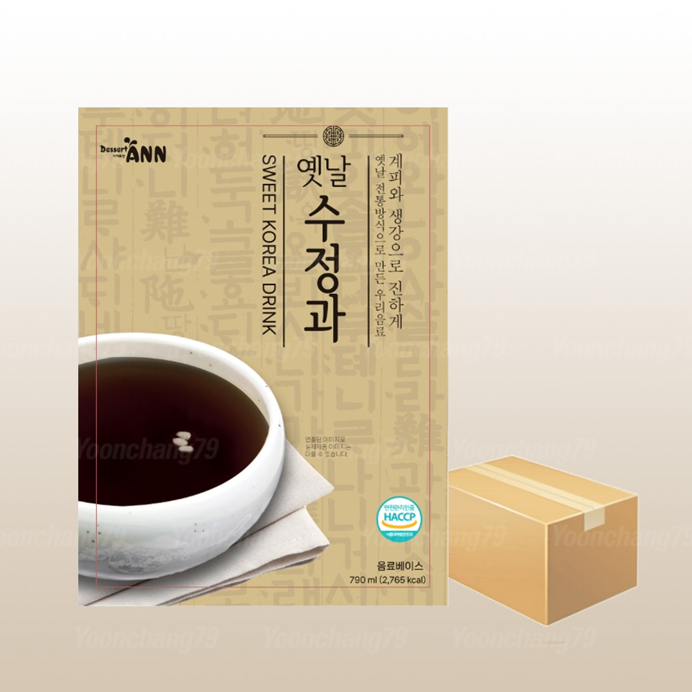 디저트앤 옛날 수정과 790ml/업소용 파우치 식혜 음료, 1박스, 790ml 45,000원