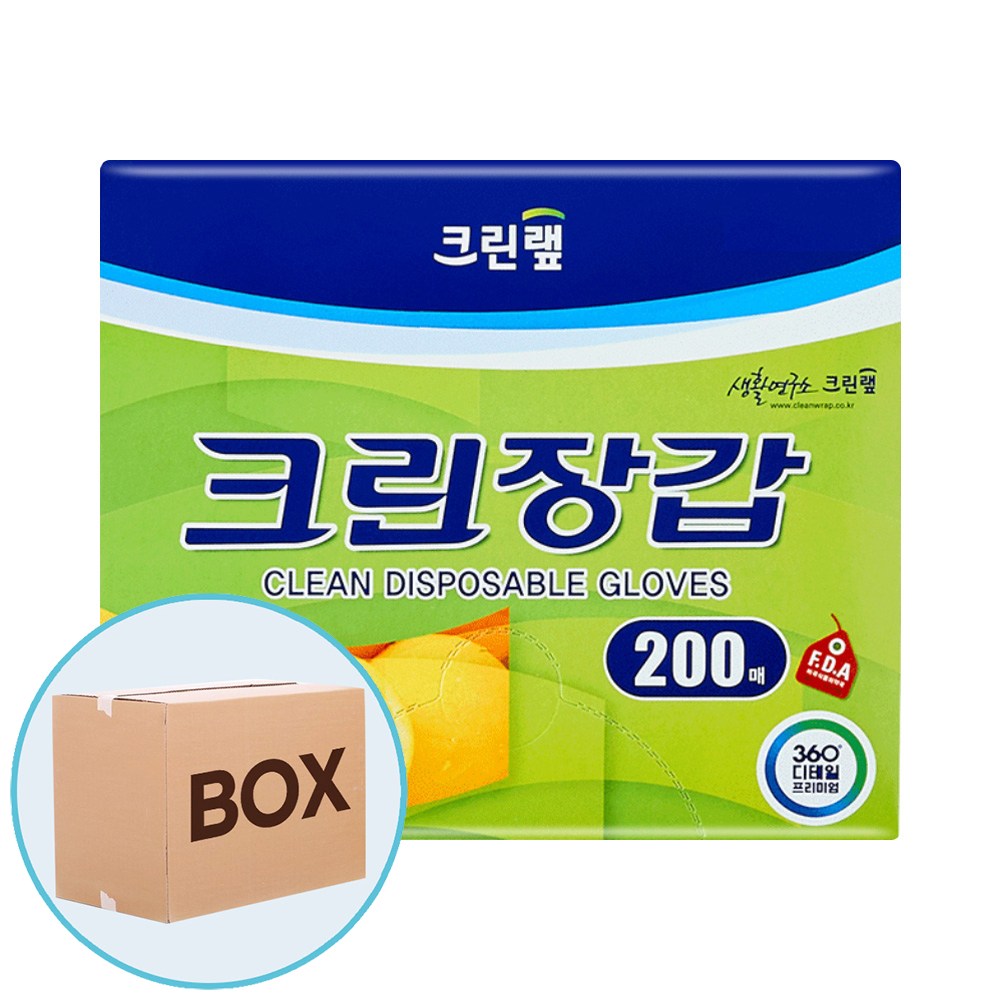 크린랩 일회용 위생 비닐장갑 200매 20입 한박스 대용량 178,110원
