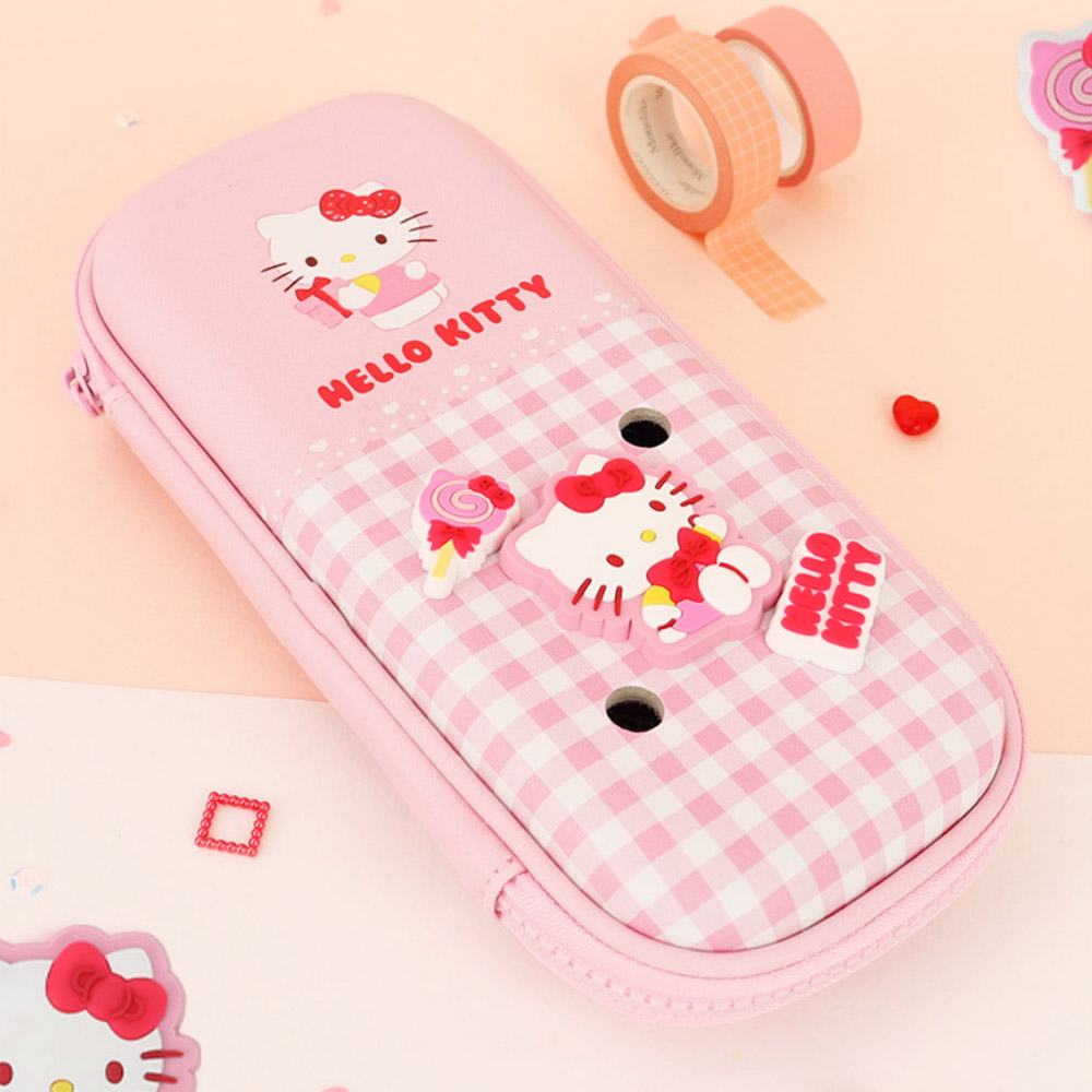 산리오 헬로키티 파츠 참 파우치 플레이 필통 학생용 EVA 와이드 하드 케이스 16,300원