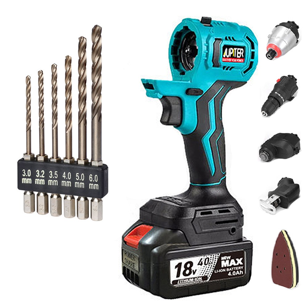 주피터 멀티 콤보드릴 세트+코발트드릴 SET 함마 임팩 JMD20-401B 18V 만능 5IN1 해머 스크래퍼 샌딩 컷소, 1개 186,400원