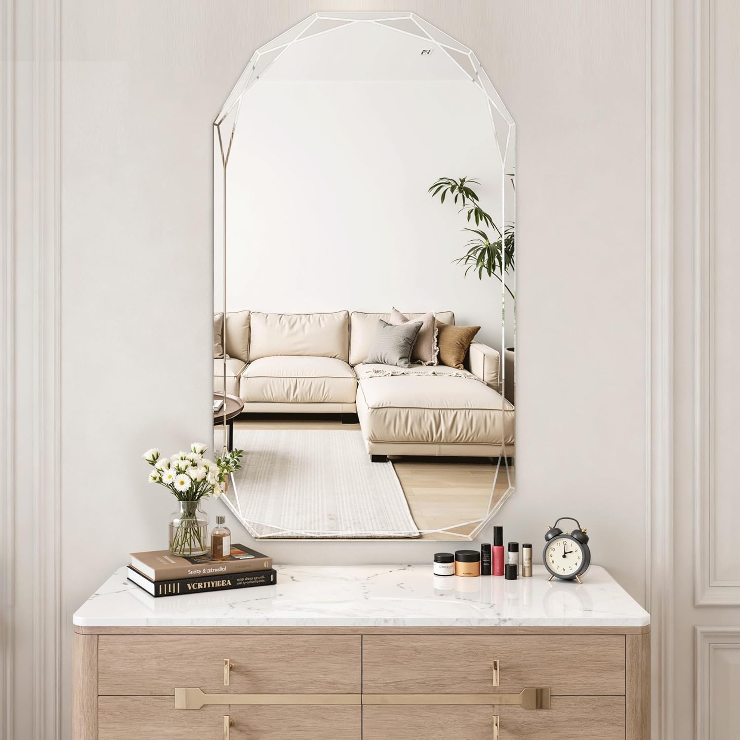 안토크 비정형 화장대 거울 욕시거울 벽거울 50 60 70 75 90 95 100 120cm, 실버(75*120cm) 119,900원