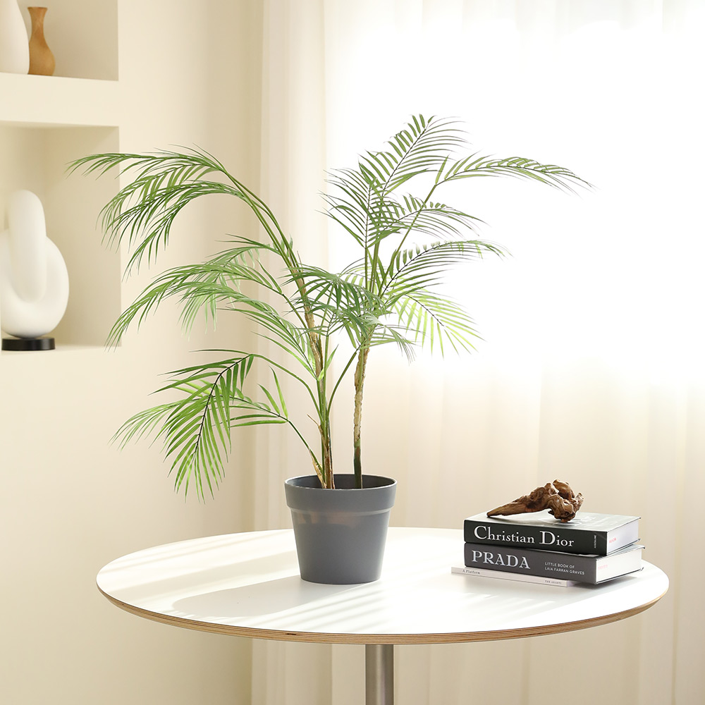 인조나무 조화나무 인테리어 겐차야자 화분 식물 장식 테이블 아레카 3size, 1개 39,900원
