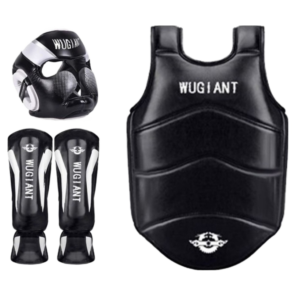 킥복싱 보호대 헤드기어 mma 정강이 보호대 태권도 격투기 보호 장비 세트 복싱 보호대 세트, 1세트, 블랙 3pcs 82,000원
