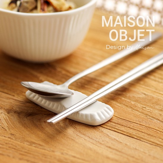 윤도자기 순백 화이트 도자기 수저받침 4P 9,900원