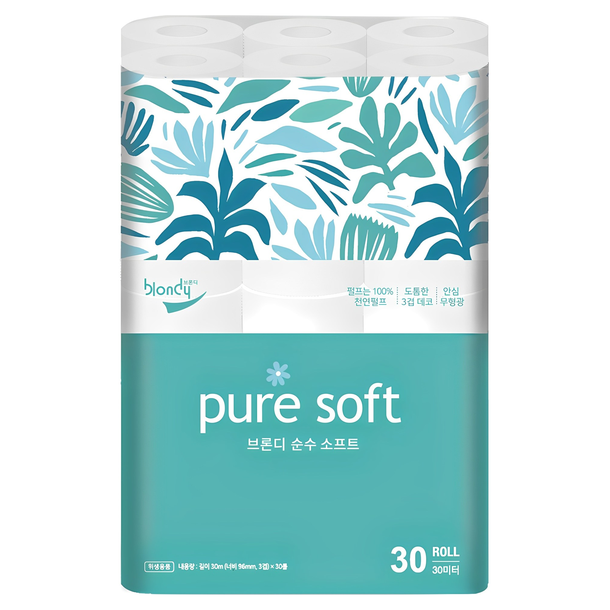 브론디 순수 소프트 천연펄프 3겹 롤화장지 12,450원