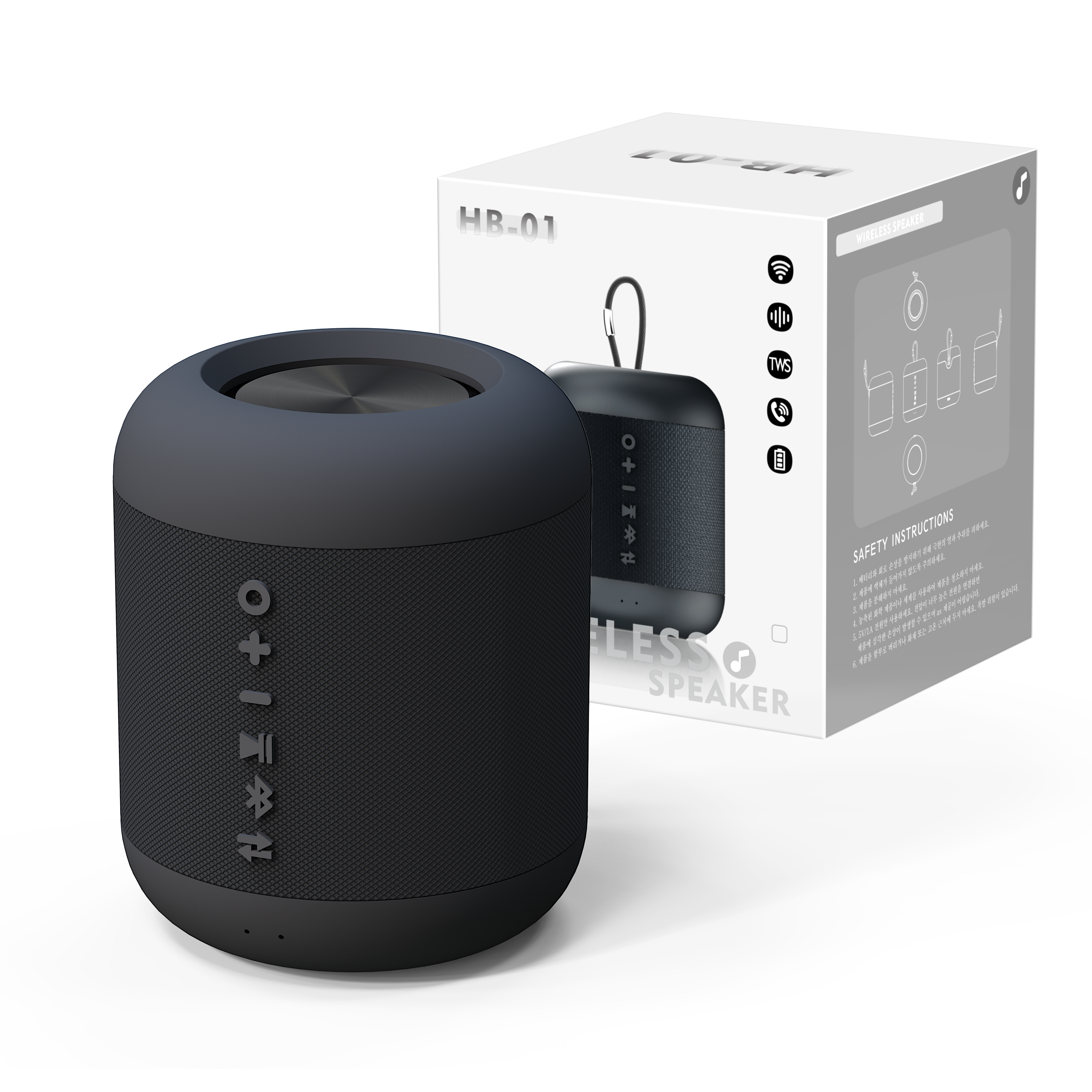 비파노 휴대용 생활방수 TWS 블루투스 스피커, 블랙 69,800원