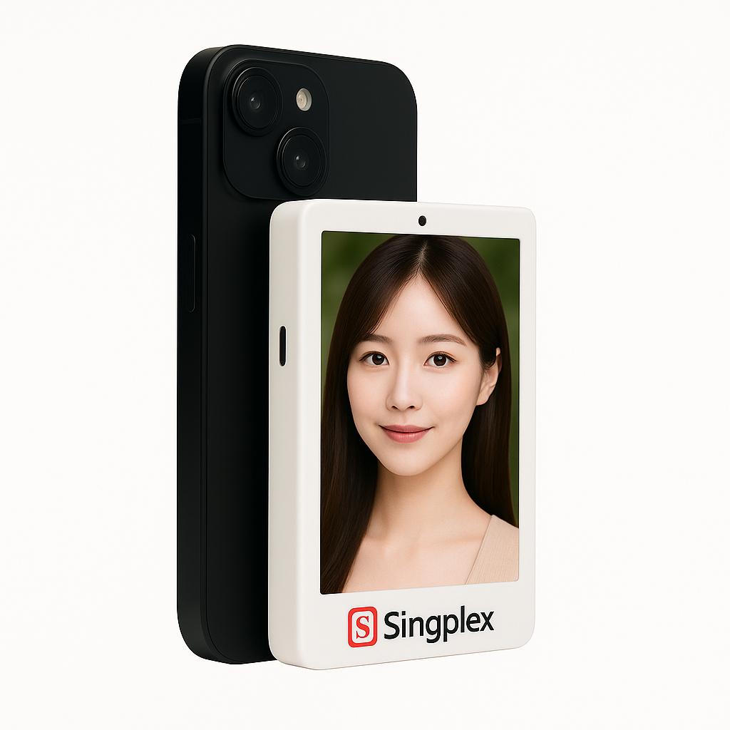 싱플렉스 셀카 모니터 무선 맥세이프 자석 후면 셀피 스크린 미러링 촬영 브이로그, Singplex_X2, 12.2cm 66,000원