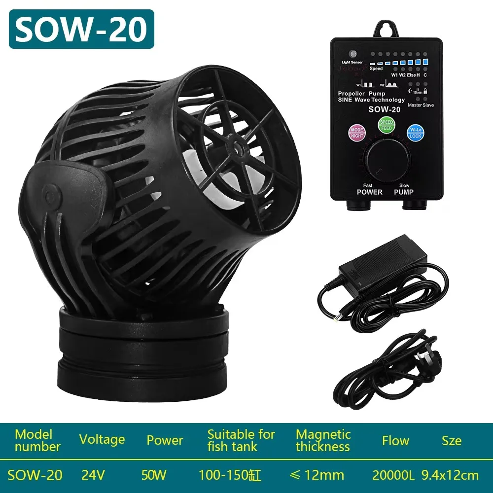 제바오 제코드 SOW 시리즈 웨이브 펌프 4/8/15/20 무선 동기화 슈퍼 마그네틱 360 ° 산호초 어항용 담수 174,300원