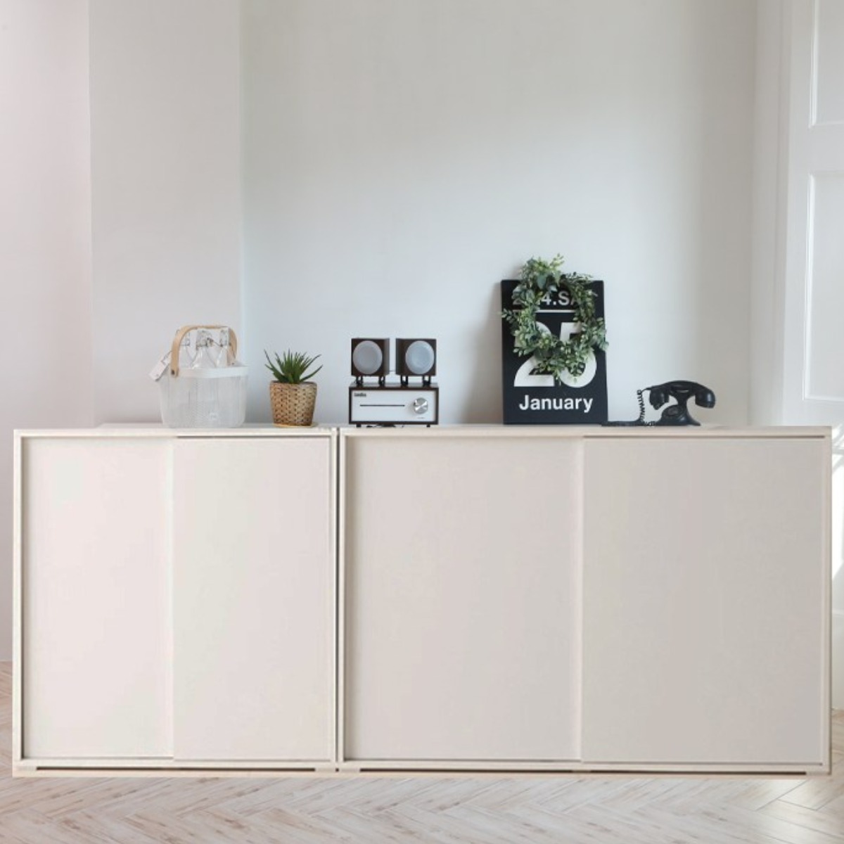 그레이스 800 슬라이딩 도어 수납장, 화이트 89,900원