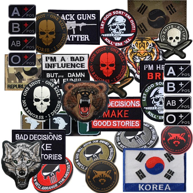 밀리터리 전술 패치 와펜 군 가방 옷 모자 벨크로 찍찍이 서바이벌 패치, D9, 1개 1,900원