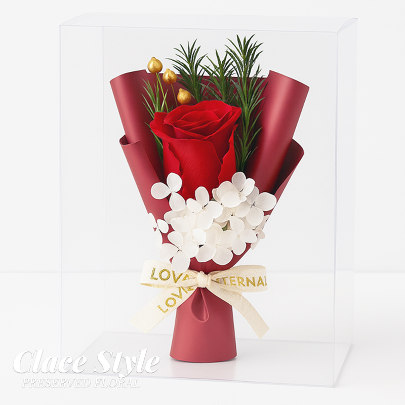 클레이스 시들지 않는 납골당 생화 프리저브드 플라워, 로즈레드 20,400원