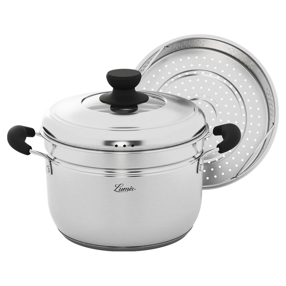 퀸센스 루미스 스테인리스 인덕션 찜냄비 + 분리형 찜판 세트, 24cm, 1세트 25,000원