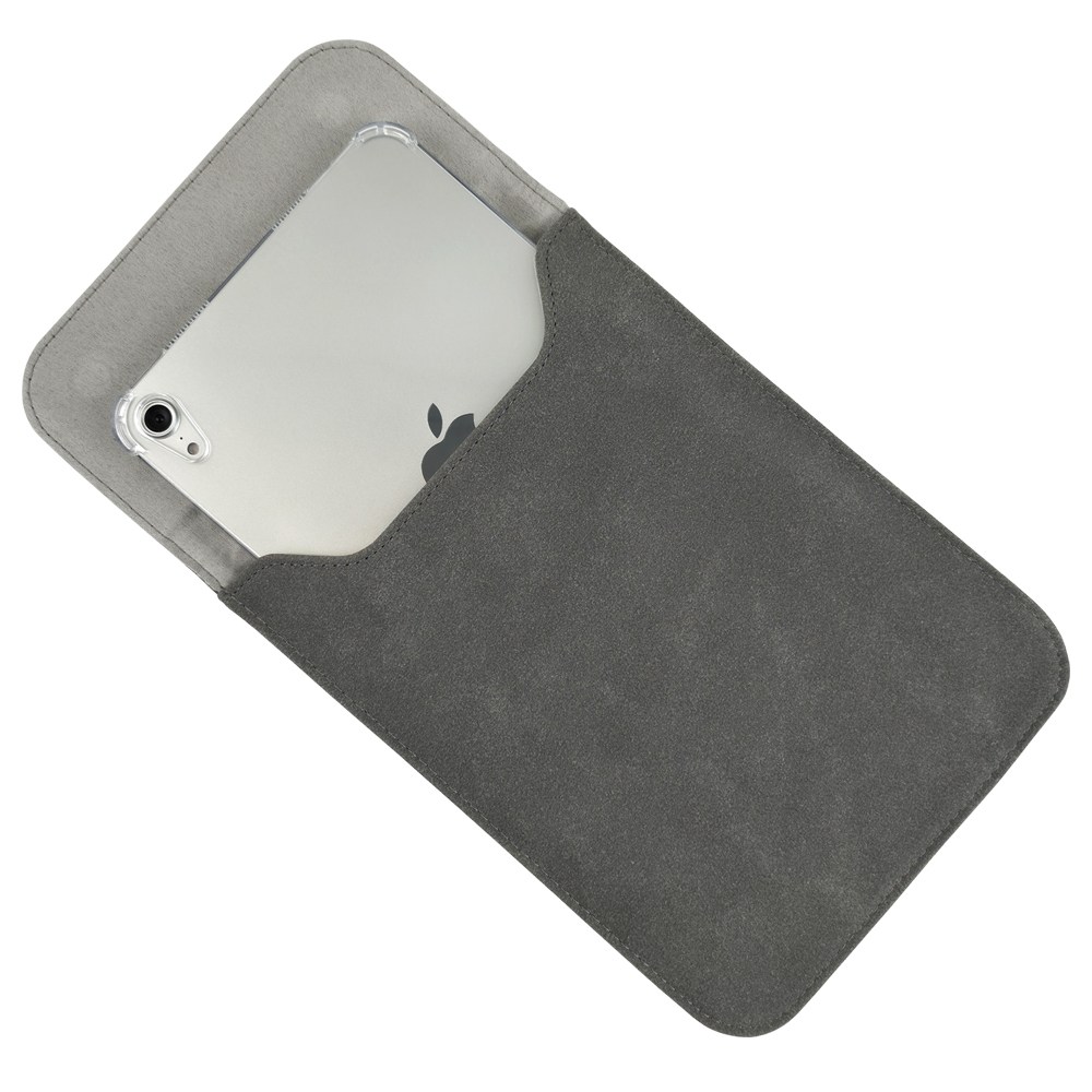 BOHO 아이패드 미니 5 6 7 휴대용 가죽 케이스 보관 스웨이드 파우치, 차콜, 1개 14,150원