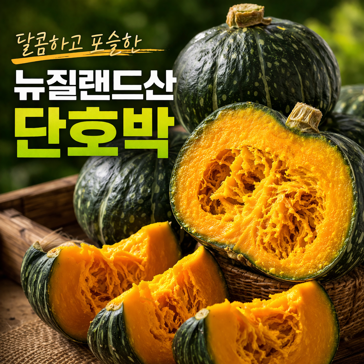 달콤하고 포슬한 뉴질랜드산 단호박 다이어트 간식용으로 좋아요, 1박스, 3kg 11,200원