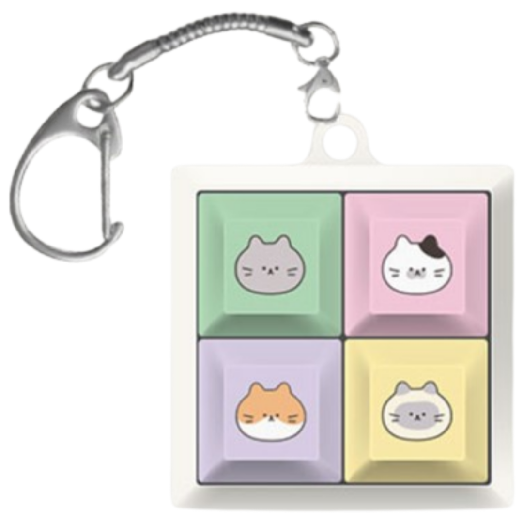 어센드원 동물 키캡 키보드 키링 4구, 1개, 야옹이 14,510원