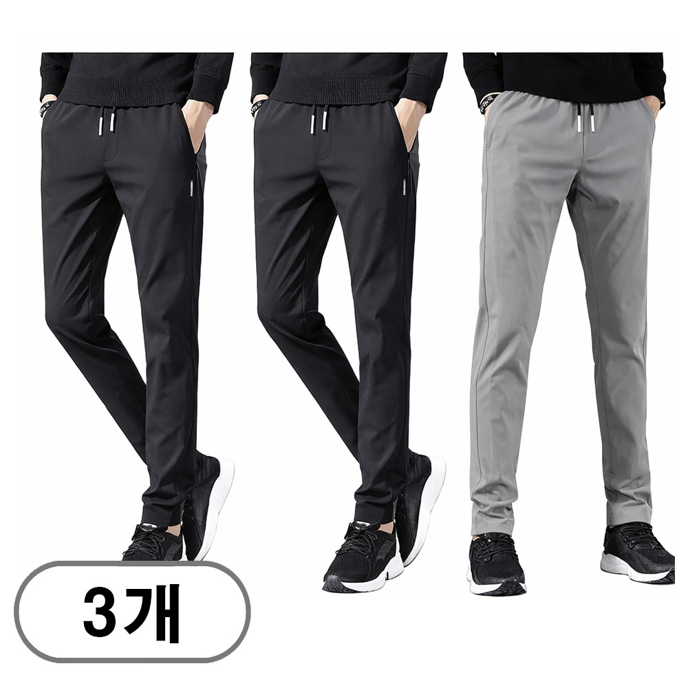 차쿠 1+1+1(3p) 남성 여름 봄 스판바지 일자 슬랙스 츄리닝 캐주얼 바지 트레이닝 바지 빅사이즈 중년 작업복 바지 17,800원