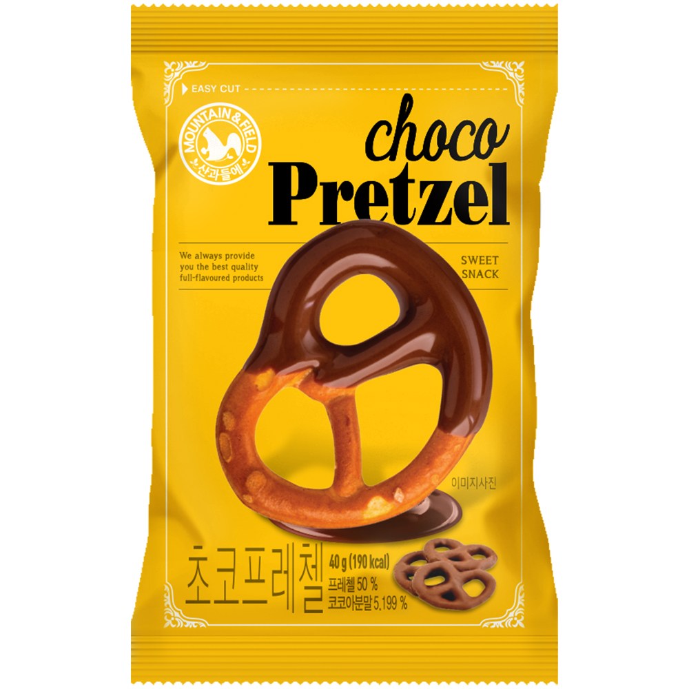 산과들에 다크 밀크 초코프레첼 40g 11,900원