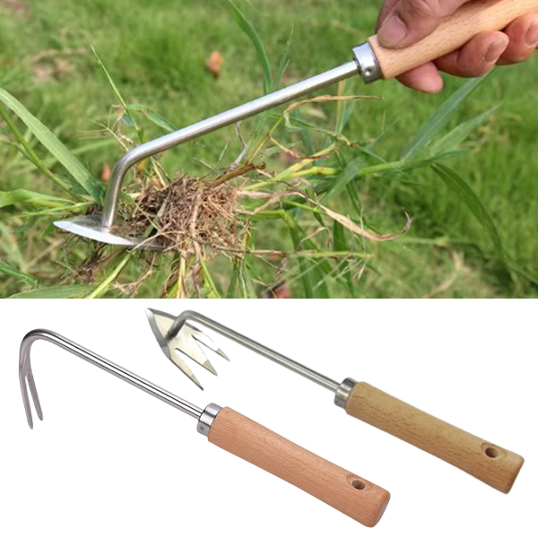 잡초제거기 호미형 강철호미 스텐고급형 텃밭 주말농장 풀뽑기 농기구 3,400원