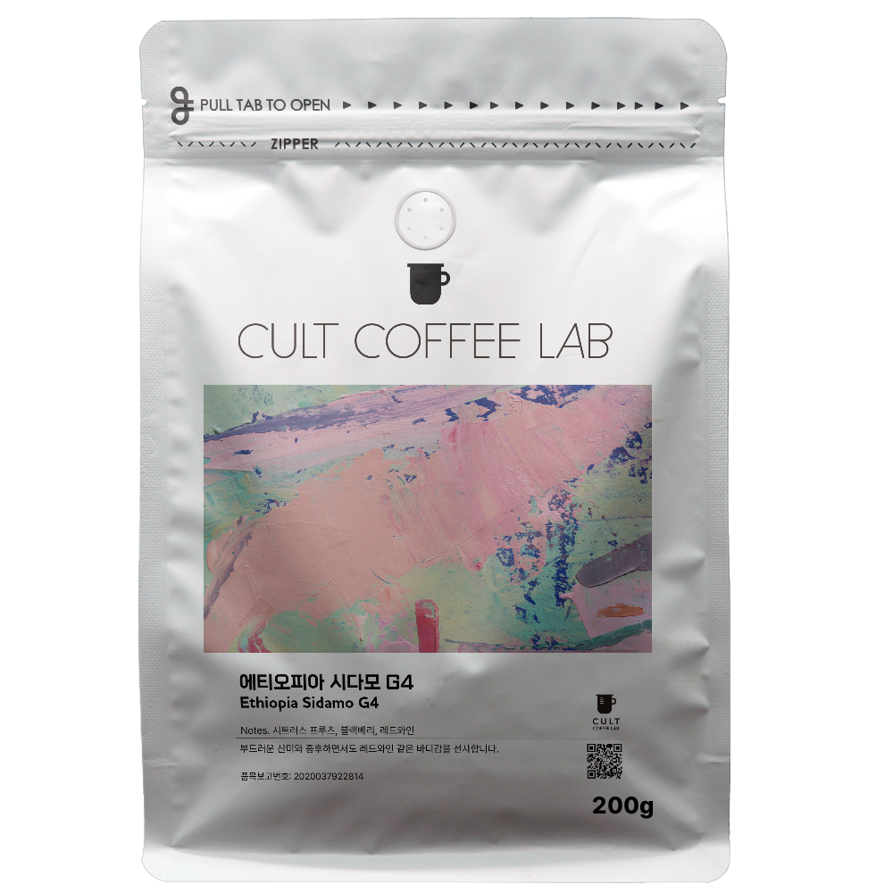컬트커피랩 에티오피아 시다모 G4 싱글오리진 원두커피, 1개, 200g, 홀빈(분쇄안함) 7,990원