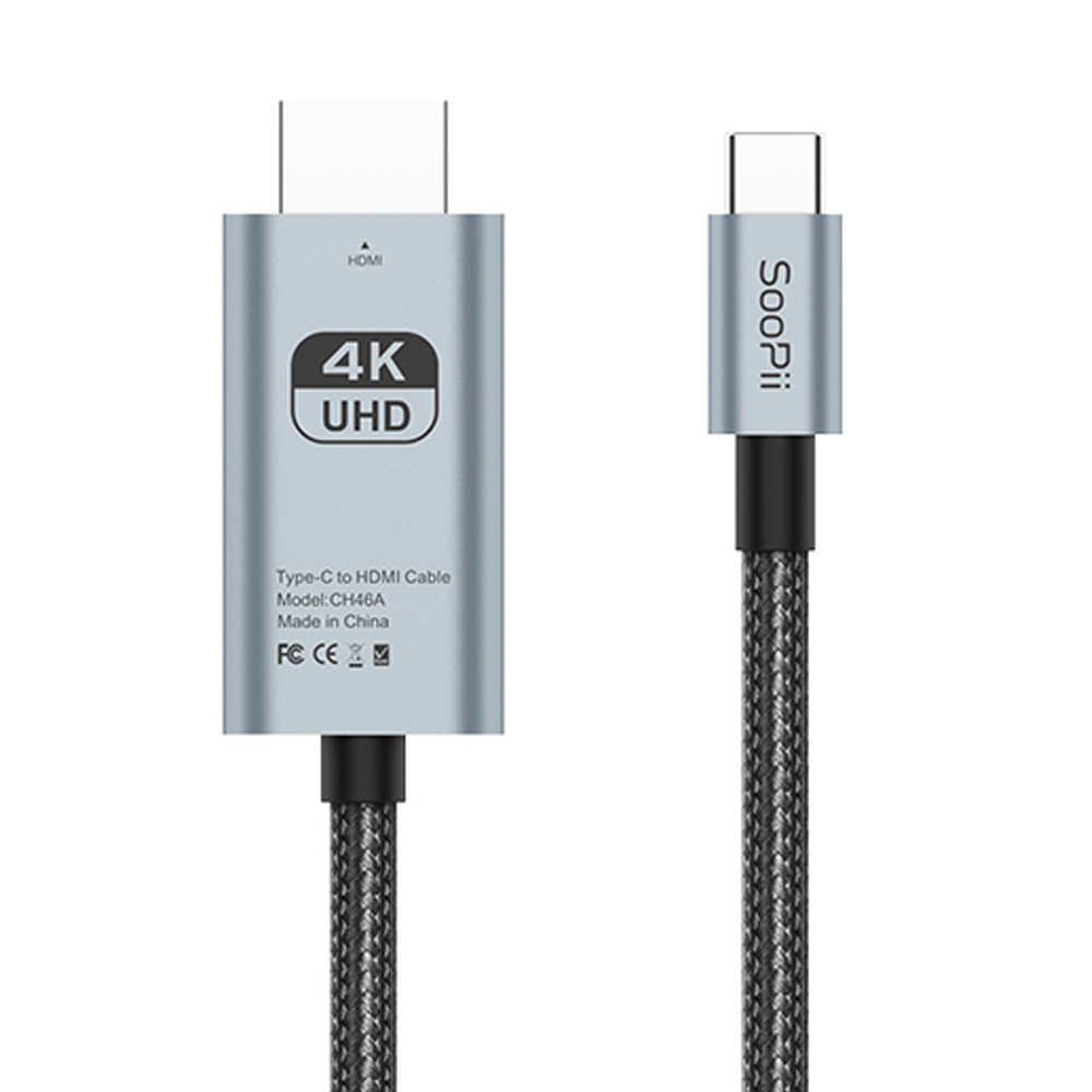 Soopii USB C to HDMI 2.0 4K HDR TV연결 미러링 케이블 CH46A, 1개 12,510원