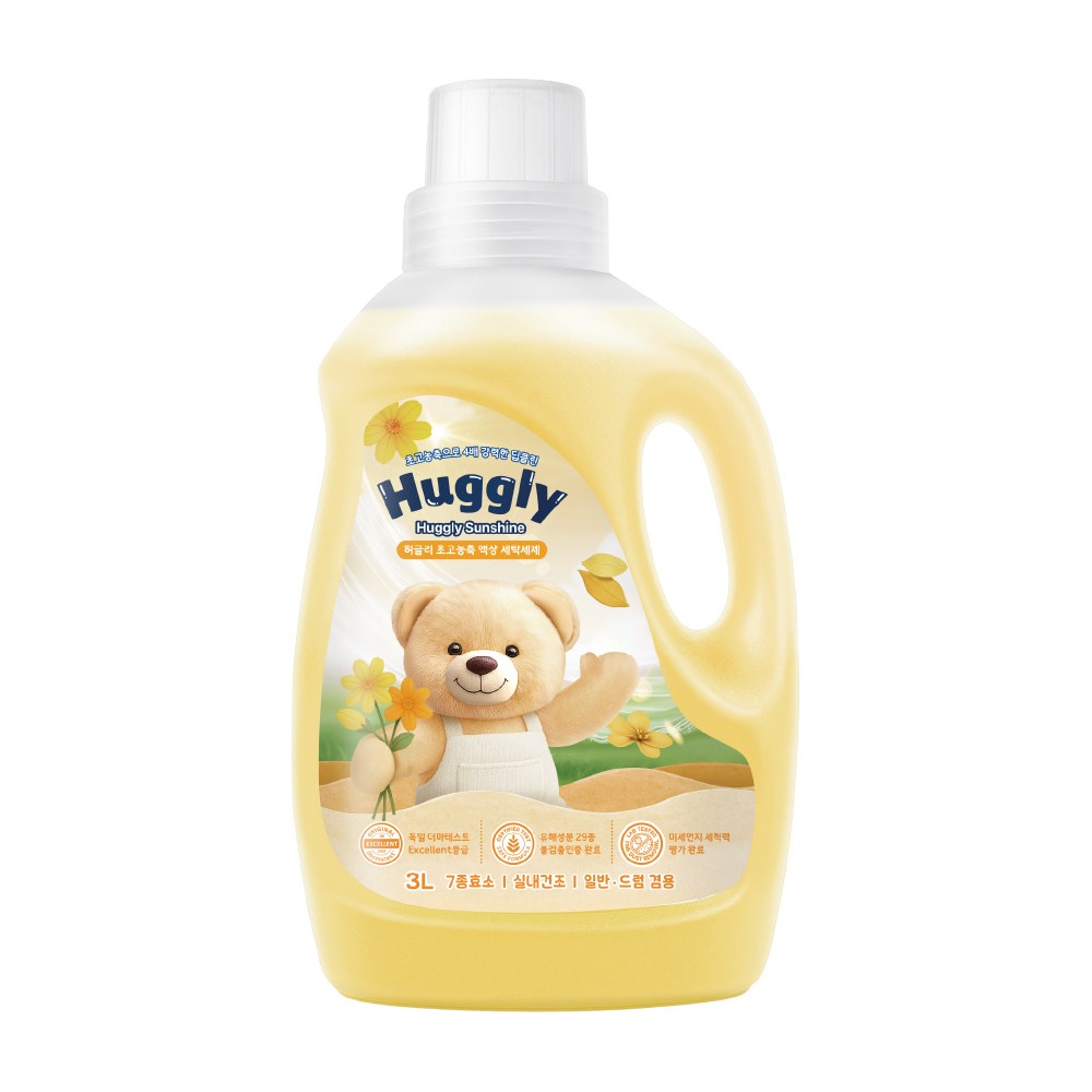 허글리 초고농축 액상 세탁세제 허글리선샤인, 1개, 3L 10,900원